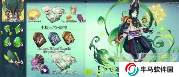 原神提納里突破材料 原神提納里突破需要哪些材料